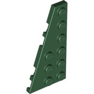 Lego destička šikmá 6x3 klín levý, tmavě zelená (6003988)